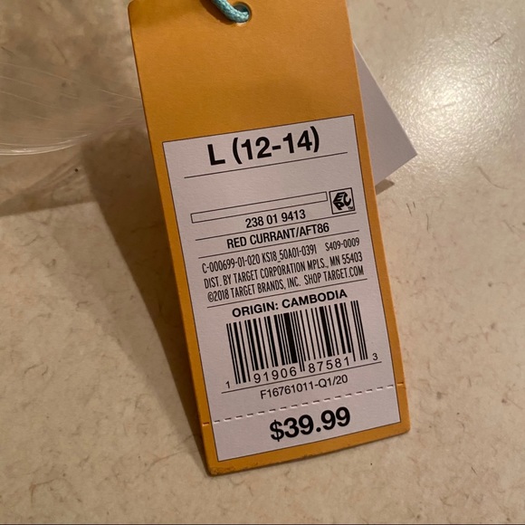 KONA SOL Red Stripe One Piece Strapless Swimsuit - Picture 9 of 11